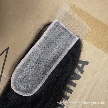 Cuticle Aligned Hair lace closures,bone straight hair with closure,silk base 2x6 closure